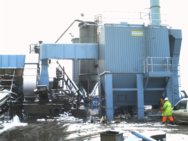 Pulse Jet Bagfilter on an asphalt plant at Duntilland Quarry